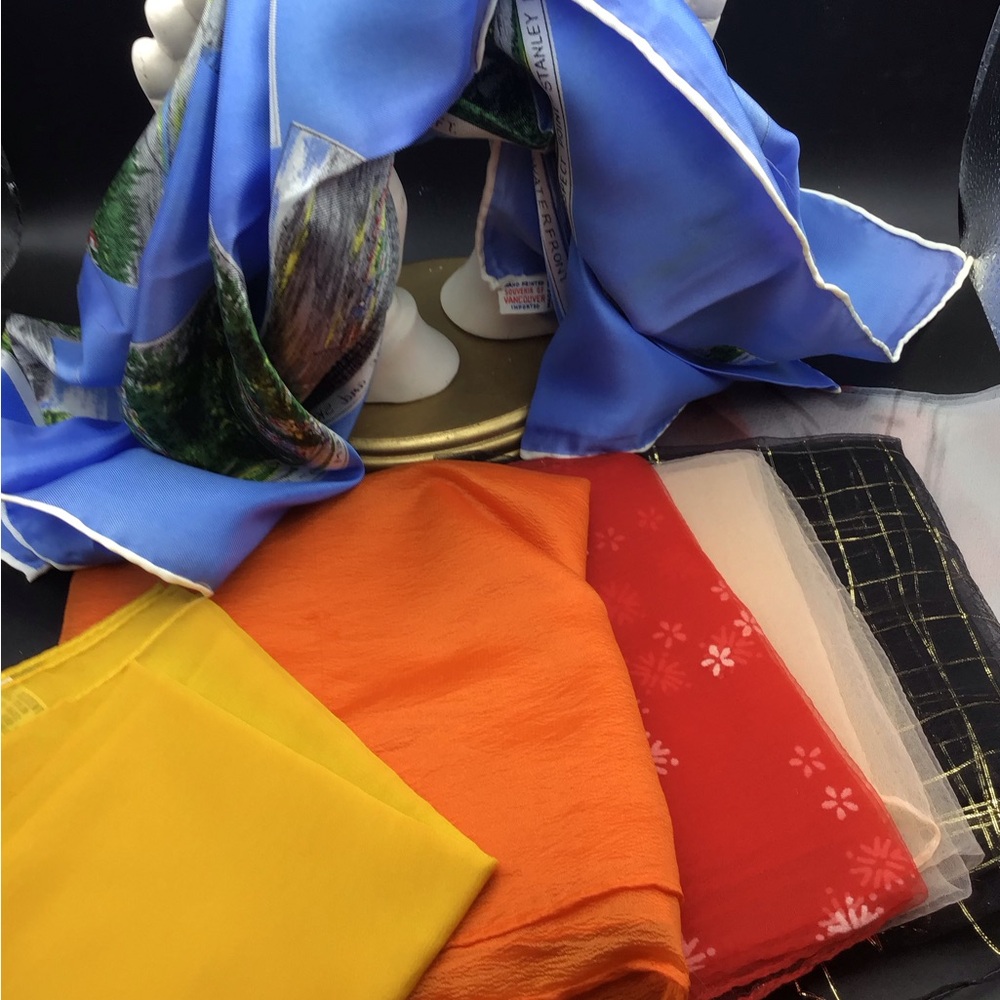 Vintage Ladies scarves. Made in Japan